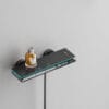 Gun Grey Digital Thermostatic Shower System with Integrated Shelf