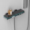 Gun Grey Digital Thermostatic Shower System with Integrated Shelf