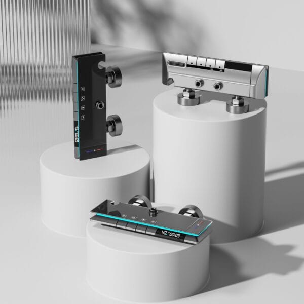 Premium Digital Thermostatic Shower System with LED & Rainfall