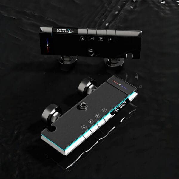 Premium Digital Thermostatic Shower System with LED & Rainfall