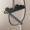 Gun Grey Digital LED Thermostatic Shower System with Tub Spout