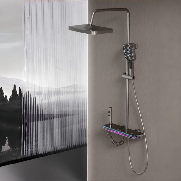 Gun Grey LED Digital Smart Shower System