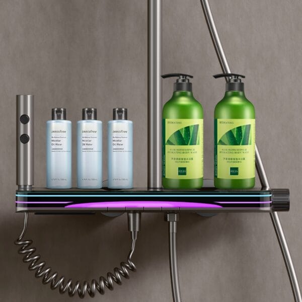 Gun Grey LED Digital Smart Shower System