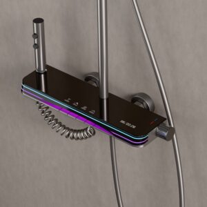 Wholesale Gun Grey LED Digital Smart Shower System for B2B Projects product image for B2B shower system sourcing