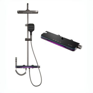 Wholesale Gun Grey LED Digital Smart Shower System for B2B Projects product image for B2B shower system sourcing