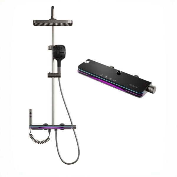 Gun Grey LED Digital Smart Shower System