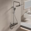 Digital LED Thermostatic Shower System with Smart Shelf