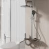 Digital LED Thermostatic Shower System with Smart Shelf