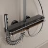 Digital LED Thermostatic Shower System with Smart Shelf