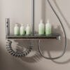 Digital LED Thermostatic Shower System with Smart Shelf