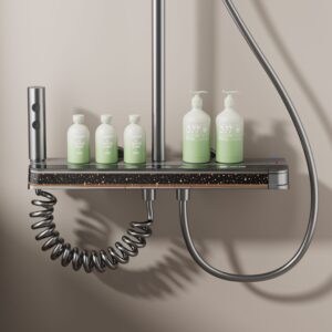 Wholesale Digital LED Thermostatic Shower System with Smart Shelf product image for B2B shower system sourcing