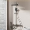 Digital LED Thermostatic Shower System with Smart Shelf