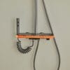 Gun Grey Smart LED Digital Shower System with Shelf