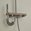 Gun Grey Smart LED Digital Shower System with Shelf