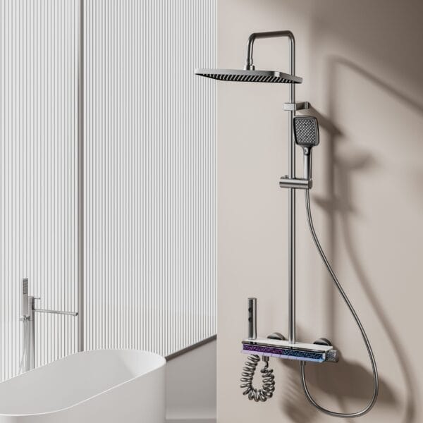 Digital LED Thermostatic Rainfall Shower System