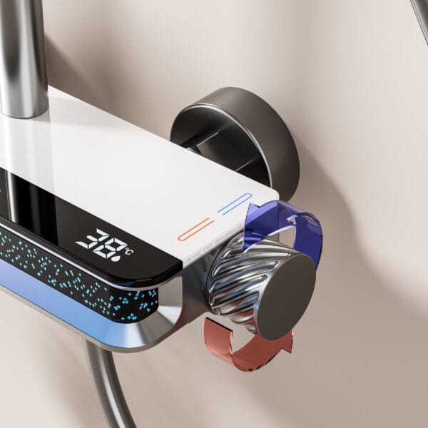 Digital LED Thermostatic Rainfall Shower System
