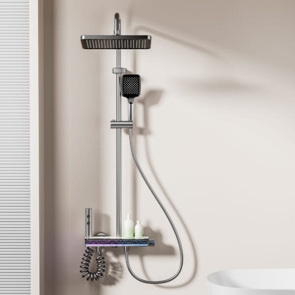 Digital LED Thermostatic Rainfall Shower System