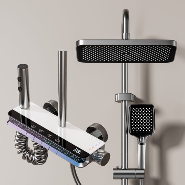 Digital LED Thermostatic Rainfall Shower System