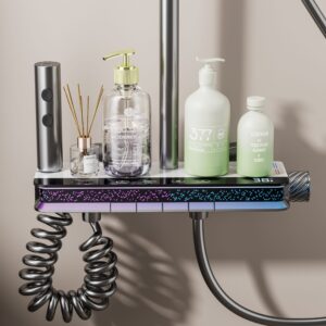 Digital LED Thermostatic Rainfall Shower System product image for B2B shower system sourcing