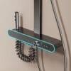 Digital LED Thermostatic Shower System with Integrated Shelf