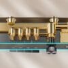 Digital LED Thermostatic Shower System with Integrated Shelf