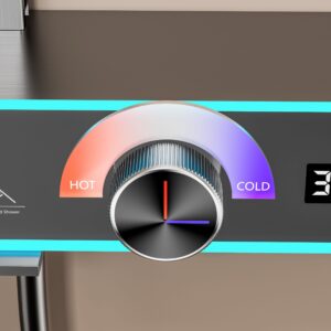Digital LED Thermostatic Shower System with Integrated Shelf product image for B2B shower system sourcing