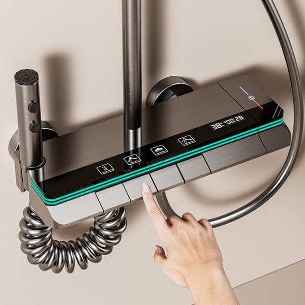 Digital Thermostatic Shower System with Rainfall & Handheld