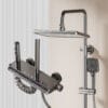 Gun Gray Digital Thermostatic Shower System with LED Display