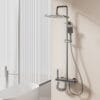 Gun Gray Digital Thermostatic Shower System with LED Display