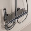 Gun Gray Digital Thermostatic Shower System with LED Display