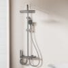 Gun Gray Digital Thermostatic Shower System with LED Display