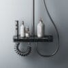Luxury Digital Thermostatic Shower System with Waterfall Spout & Integrated Shelf