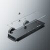 Luxury Digital Thermostatic Shower System with Waterfall Spout & Integrated Shelf