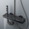 Luxury Digital Thermostatic Shower System with Waterfall Spout & Integrated Shelf