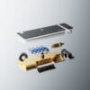 Luxury Digital Thermostatic Shower System with Waterfall Spout & Integrated Shelf