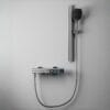 Modern Digital Thermostatic Shower Mixer with Integrated Spout