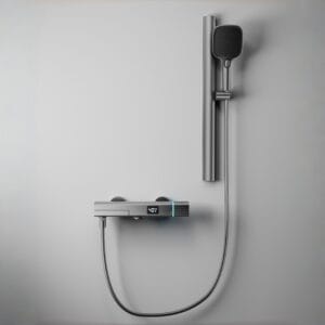 Modern Digital Thermostatic Shower Mixer with Integrated Spout