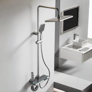 Smart Digital LED Shower System with Waterfall Spout for B2B product image for B2B shower system sourcing