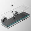 Smart Digital LED Shower System with Waterfall Spout & Integrated Shelf