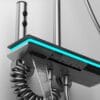 Smart Digital LED Shower System with Waterfall Spout & Integrated Shelf