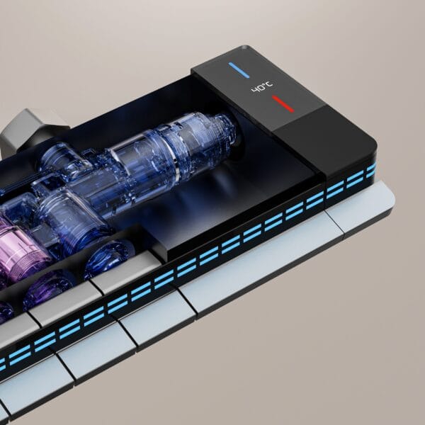 Luxury Digital Thermostatic Shower System with Integrated Shelf & LED