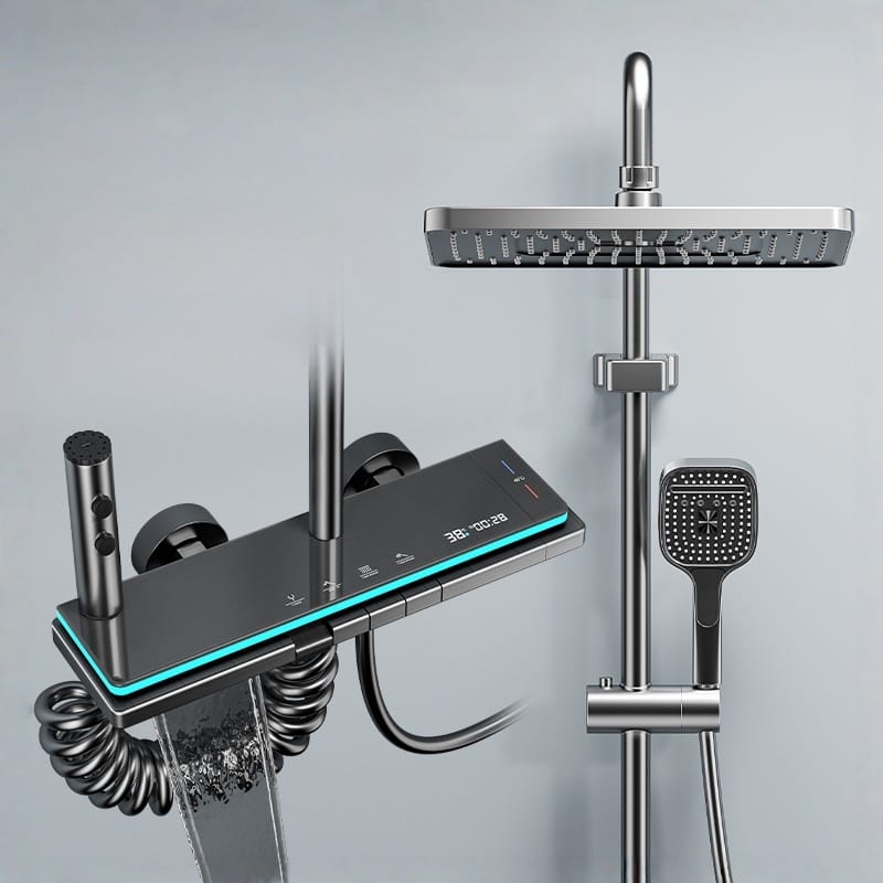 Premium Gun Gray Smart Digital Thermostatic Shower System Wholesale