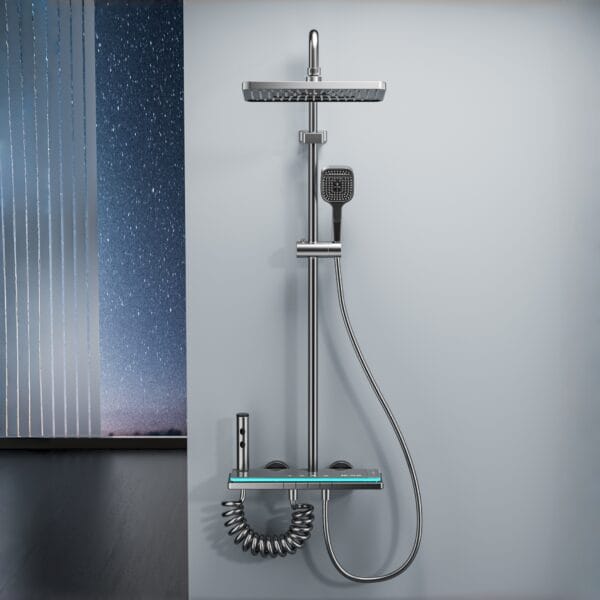 Premium Gun Gray Smart Digital Thermostatic Shower System
