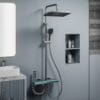 Premium Gun Gray Smart Digital Thermostatic Shower System