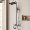 Luxurious Multi-Function Digital LED Shower System with Integrated Shelf