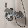 Luxurious Multi-Function Digital LED Shower System with Integrated Shelf