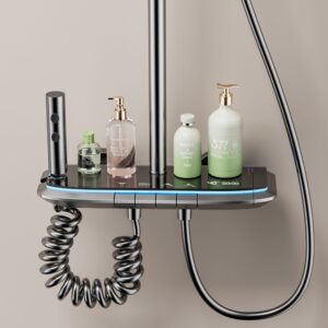 Luxurious Multi-Function Digital LED Shower System with Shelf – B2B product image for B2B shower system sourcing