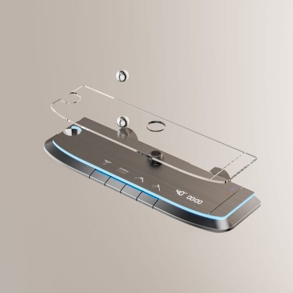 Luxurious Multi-Function Digital LED Shower System with Integrated Shelf