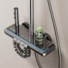 Luxurious Digital Thermostatic Shower System with Integrated Shelf