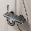 Luxurious Digital Thermostatic Shower System with Integrated Shelf